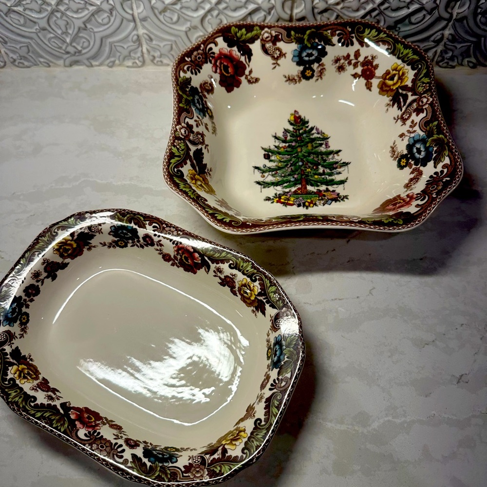 Spode Christmas Tree Grove Serving Dishes